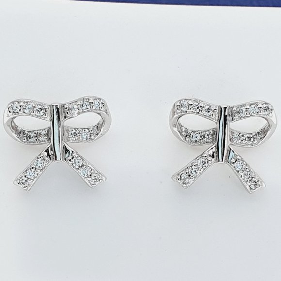 - "925 Sterling Silver CZ Stud Earrings for Women/Girl, US925P1249 - Picture 1 of 10